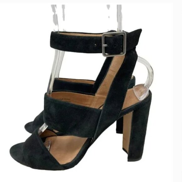 Madewell Black Suede Strappy Octavia Sandals - Size 8 - Picture 3 of 10